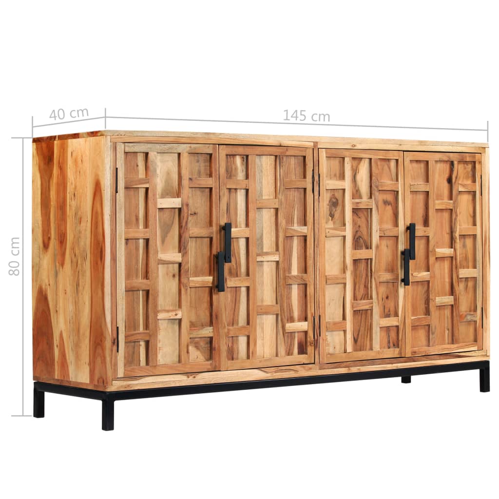 Sideboard Massivholz Akazie 145x40x80 cm