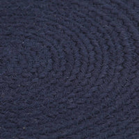 Thumbnail for Tischsets 6 Stk. Marineblau 38 cm Rund Baumwolle