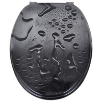 Thumbnail for Toilettensitze mit Deckel 2 Stk. MDF Wasser