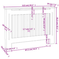 Thumbnail for Heizkörperabdeckung 2 Stk. Weiß MDF 112 cm
