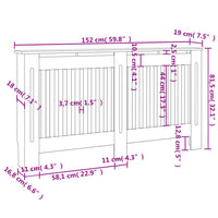 Thumbnail for Heizkörperabdeckung 2 Stk. Weiß MDF 152 cm