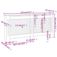 Thumbnail for Heizkörperabdeckung 2 Stk. Weiß MDF 172 cm