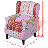 Thumbnail for Sessel mit Patchwork-Design Stoff