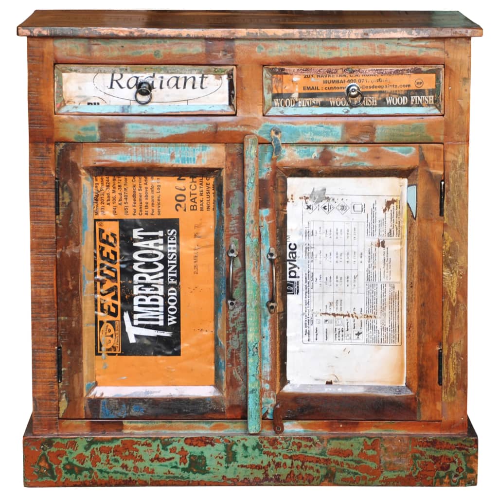 Sideboard Altholz Massiv Vintage mit 2 Schubladen & 2 Türen