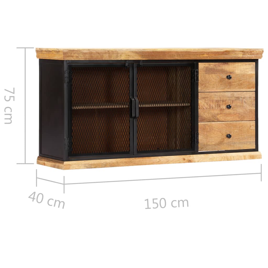 Sideboard 150x40x75 cm Massivholz Mango
