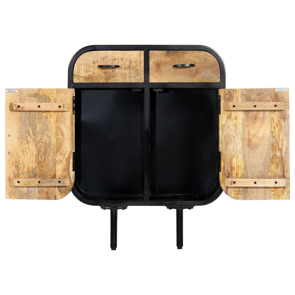 Sideboard 60×30×75 cm Massivholz Mango und Eisen