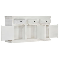 Thumbnail for Sideboard Weiß 140x40x74 cm Massivholz Mango