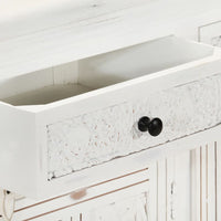 Thumbnail for Sideboard Weiß 140x40x74 cm Massivholz Mango