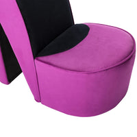 Thumbnail for Stuhl in Stöckelschuh-Form Lila Samt