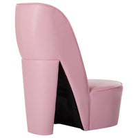 Thumbnail for Stuhl in Stöckelschuh-Form Rosa Kunstleder
