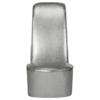Thumbnail for Stuhl in Stöckelschuh-Form Silbern Kunstleder