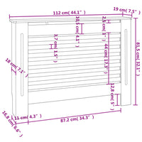 Thumbnail for Heizkörperabdeckung Weiß 112×19×81,5 cm MDF