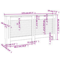 Thumbnail for Heizkörperabdeckung Weiß 172×19×81,5 cm MDF