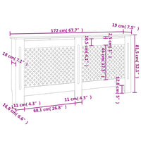 Thumbnail for Heizkörperabdeckung Weiß 172×19×81,5 cm MDF