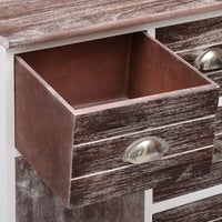 Thumbnail for Sideboard mit 10 Schubladen Braun 113x30x79 cm Holz