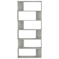 Thumbnail for Bücherregal/Raumteiler Betongrau 80x24x192 cm Holzwerkstoff