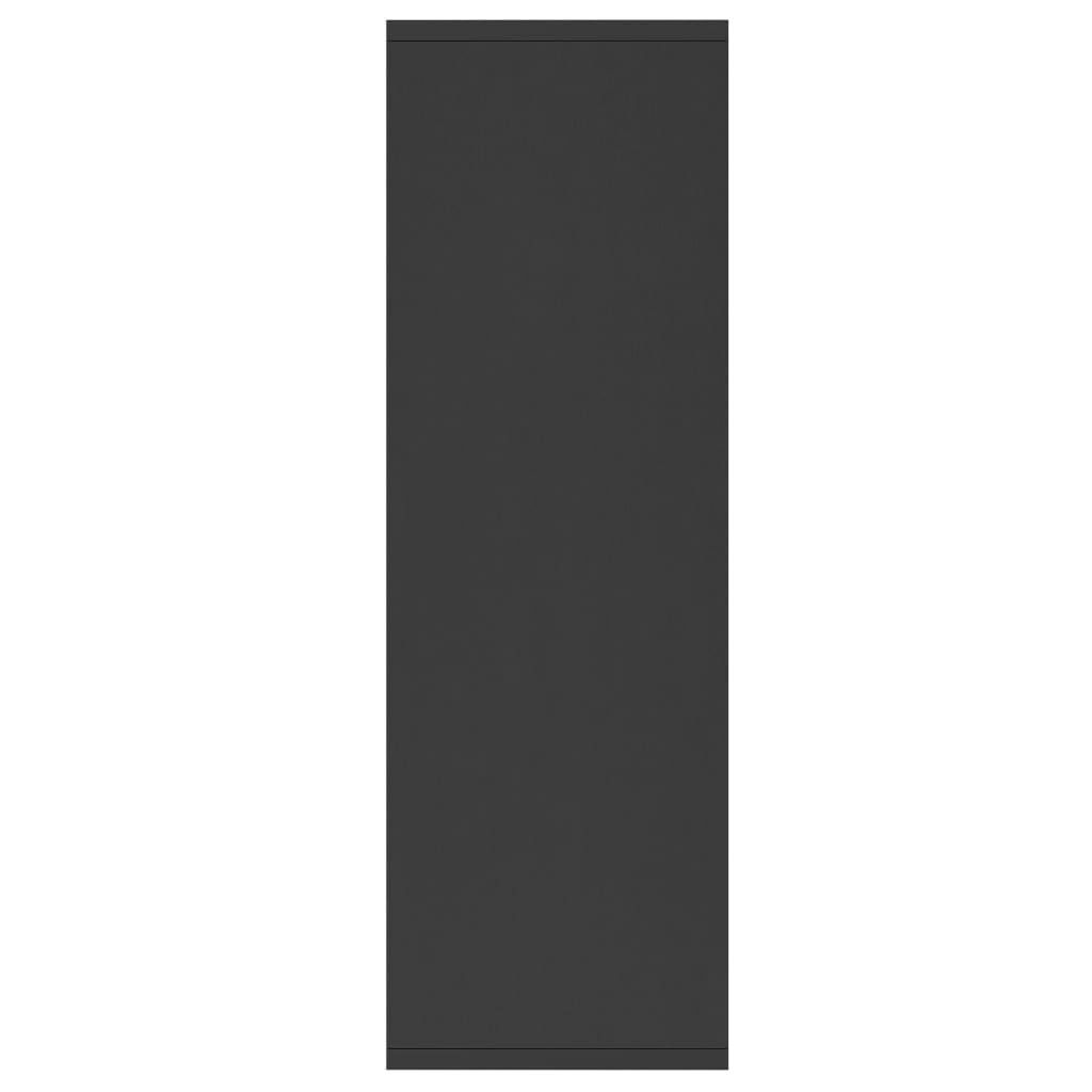 Bücherregal/Sideboard Schwarz 50x25x80 cm Holzwerkstoff