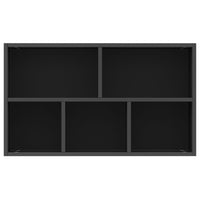 Thumbnail for Bücherregal/Sideboard Schwarz 50x25x80 cm Holzwerkstoff