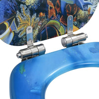 Thumbnail for Toilettensitze 2 Stk. mit Soft-Close-Deckel MDF Delphine-Design