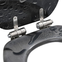 Thumbnail for Toilettensitze 2 Stk. Soft-Close-Deckel MDF Wassertropfendesign