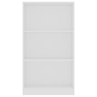 Thumbnail for Bücherregal 3 Fächer Weiß 60x24x109 cm Holzwerkstoff