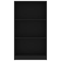 Thumbnail for Bücherregal 3 Fächer Schwarz 60x24x109 cm Holzwerkstoff