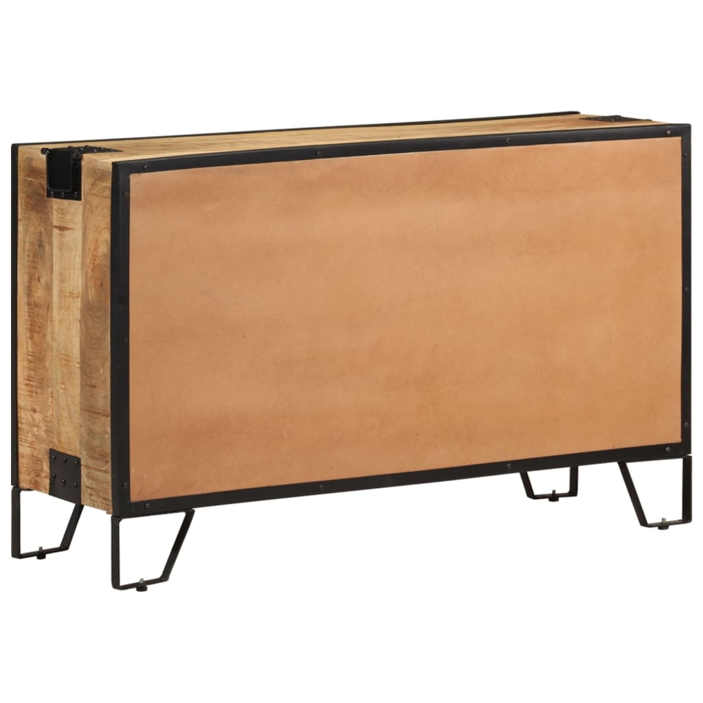 Sideboard 100×31×60 cm Raues Mango-Massivholz