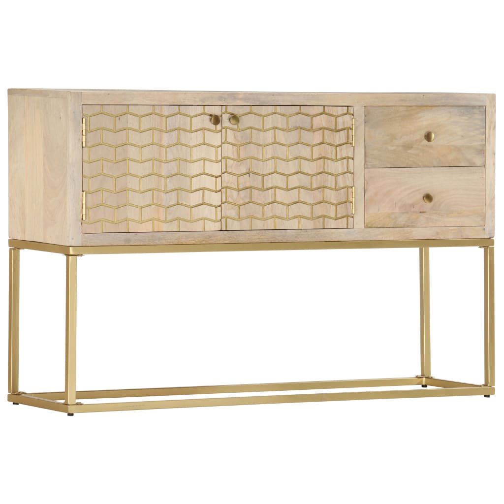 Sideboard Golden 120x30x75 cm Massivholz Mango