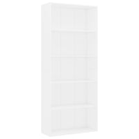 Thumbnail for Bücherregal 5 Fächer Weiß 80x30x189 cm Holzwerkstoff