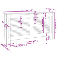 Thumbnail for Heizkörperverkleidung 152x19x81,5 cm MDF