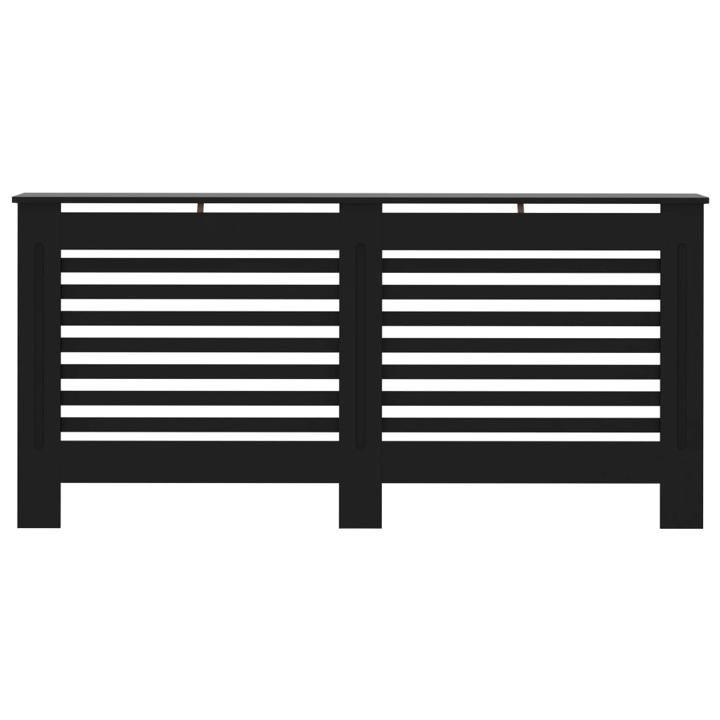 Heizkörperverkleidung Schwarz 172x19x81,5 cm MDF