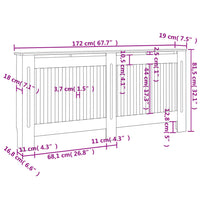 Thumbnail for Heizkörperverkleidung 172x19x81,5 cm MDF