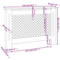 Thumbnail for Heizkörperverkleidung 112x19x81,5 cm MDF