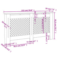 Thumbnail for Heizkörperverkleidung Anthrazit 152x19x81,5 cm MDF