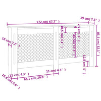 Thumbnail for Heizkörperverkleidung 172x19x81,5 cm MDF