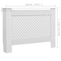 Thumbnail for Heizkörperverkleidungen 2 Stk. Weiß 112×19×81,5 cm MDF