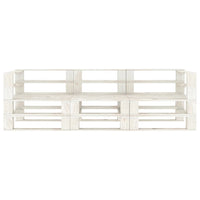 Thumbnail for Garten-Palettensofa 3-Sitzer Weiß Holz