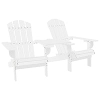Thumbnail for Adirondack-Gartenstühle mit Tisch Massivholz Tanne Weiß