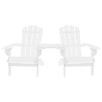 Thumbnail for Adirondack-Gartenstühle mit Tisch Massivholz Tanne Weiß