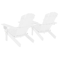 Thumbnail for Adirondack-Gartenstühle mit Tisch Massivholz Tanne Weiß