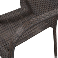 Thumbnail for Stapelbare Gartenstühle 4 Stk. Poly Rattan Braun