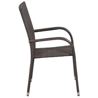 Thumbnail for Stapelbare Gartenstühle 6 Stk. Poly Rattan Braun