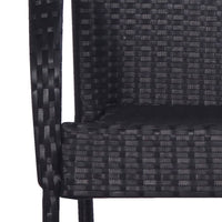 Thumbnail for Stapelbare Gartenstühle 6 Stk. Poly Rattan Schwarz