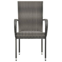 Thumbnail for Gartenstühle Stapelbar 6 Stk. Grau Poly Rattan