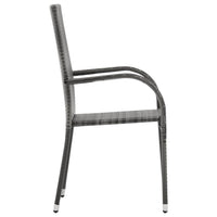 Thumbnail for Gartenstühle Stapelbar 6 Stk. Grau Poly Rattan