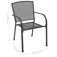 Thumbnail for Gartenstühle 4 Stk. Mesh-Design Anthrazit Stahl