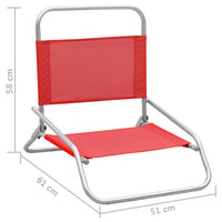 Thumbnail for Klappbare Strandstühle 2 Stk. Rot Stoff