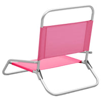 Thumbnail for Klappbare Strandstühle 2 Stk. Rosa Stoff