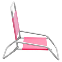 Thumbnail for Klappbare Strandstühle 2 Stk. Rosa Stoff