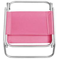 Thumbnail for Klappbare Strandstühle 2 Stk. Rosa Stoff